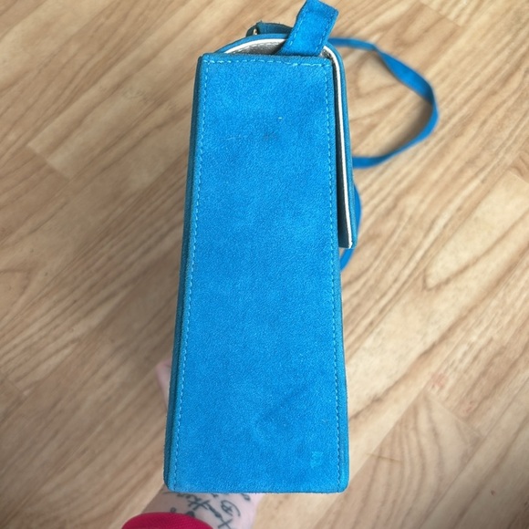 PEGABO Classic blue vintage suede square purse - Picture 5 of 9